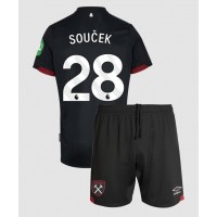 West Ham United Tomas Soucek #28 Gostujuci Dres za djecu 2024-25 Kratak Rukav (+ Kratke hlače)